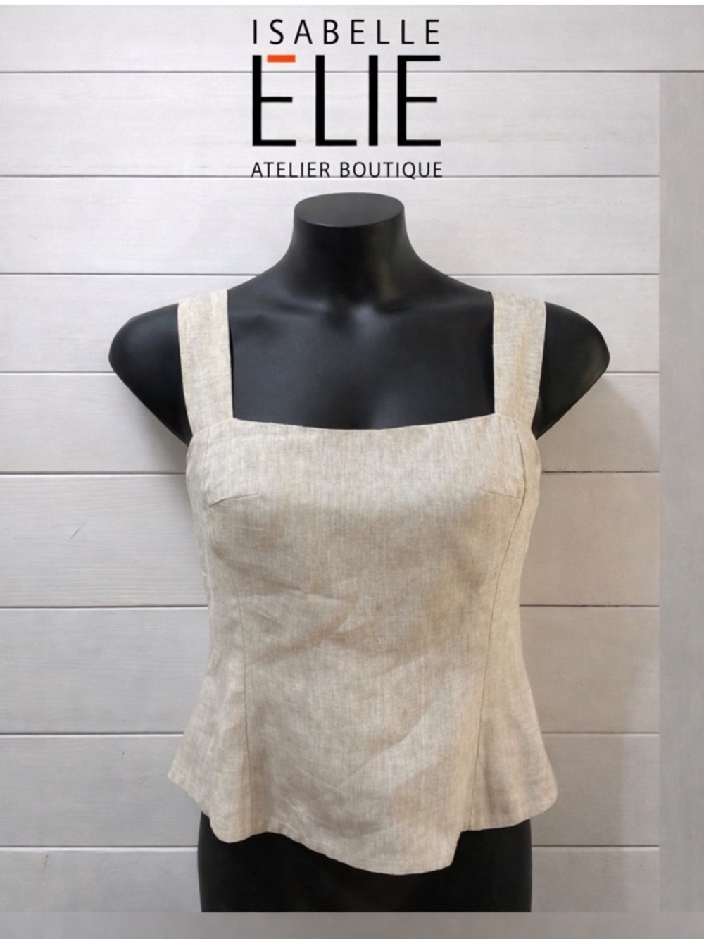 ISABELLE ÉLIE Linen Top – Size M (estimated)